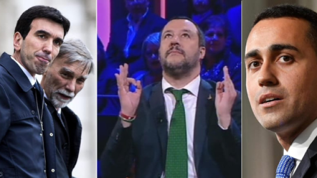 Maurizio Martina, Matteo Salvini e Luigi Di Maio