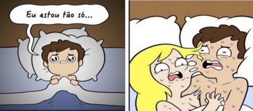 Problemas que as pessoas encontram ao dormirem acompanhados. (foto reprodu&ccedil;&atilde;o).