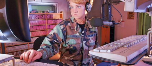 With the help of modern recording technology, radio shows are now available live or as a downloadable podcast. [Image: Defense.gov]