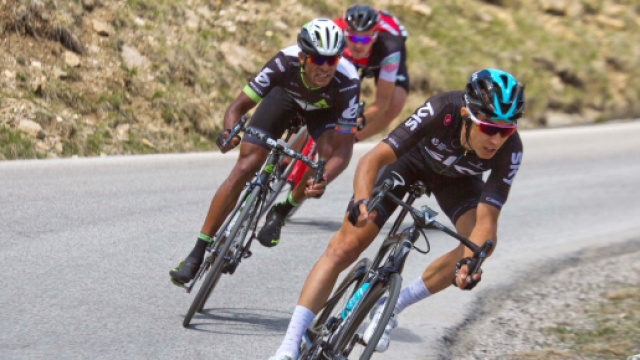 Diego Rosa impegnato al Giro d'Italia