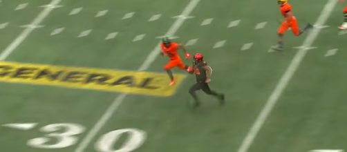 Rashaad Penny at Senior Bowl. - [NFL Highlights History / YouTube screencap]