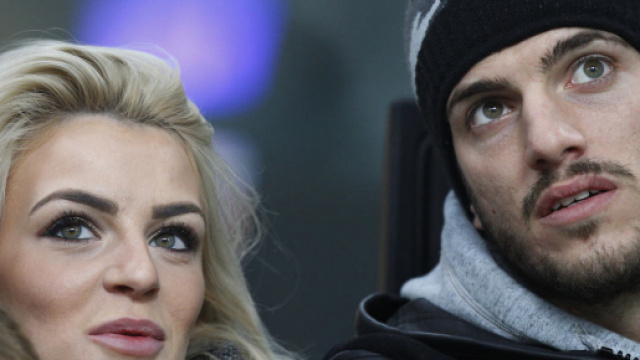 Chloe Sanderson al Meazza con Davide Santon