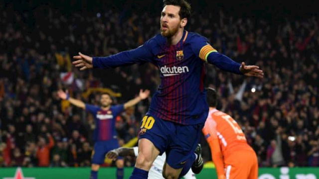 Lionel Messi, autore di una tripletta nella partita di domenica