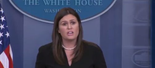 Sarah Huckabee Sanders at White House, via Twitter