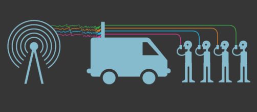 Stingray devices act as simulated cell towers. (Image Credit: EFF/Youtube))