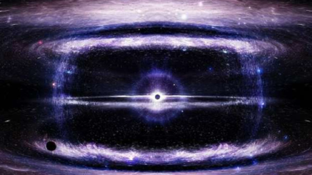 Un buco nero in una zona remota dell'Universo.