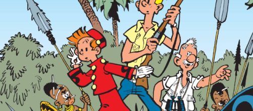 Spirou y Fantasio, en una de sus aventuras en lugares ex&oacute;ticos.
