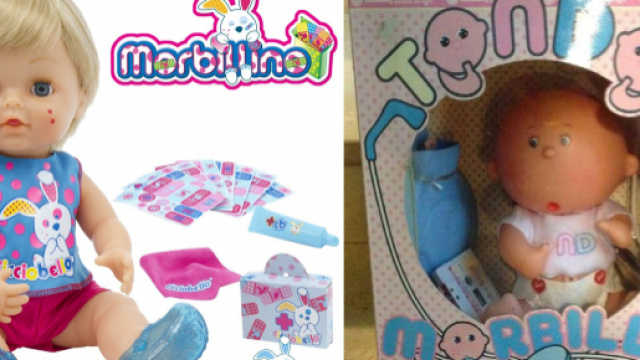 Da sinistra Cicciobello Morbillino e Tondo Morbillo