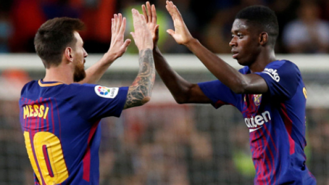 Dembele peine encore &agrave; s'imposer en tant que titulaire dans le 11 de d&eacute;part barcelonais.