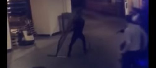 McGregor threw anything he could get his hands on at the bus [Image via The Best of UFC and MMA / YouTube Screencap]