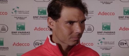 Rafael Nadal led Spain into another Davis Cup semifinal. Photo: screenshot via Davis Cup by BNP Paribas channel on YouTube