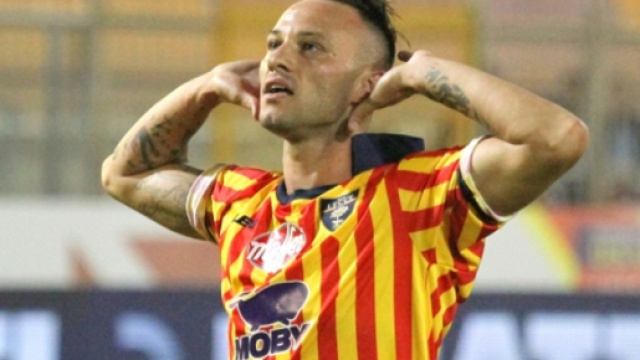 L'esultanza di Di Piazza dopo un gol.