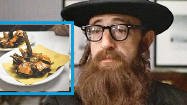 Woody Allen in veste ortodossa e i carciofi alla giudia nel riquadro