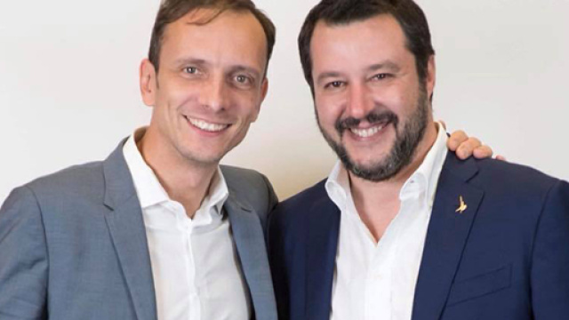 Massimiliano Fedriga, nuovo presidente della Regione Friuli, insieme a Matteo Salvini