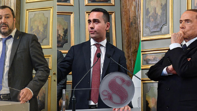 Matteo Salvini, Luigi Di Maio e Silvio Berlusconi