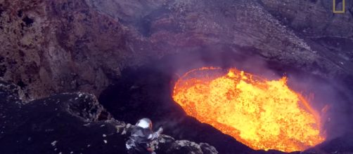 Volcano in Hawaii can threaten land as far away as America's west coast. [image source: Nation Geographic - YouTube]