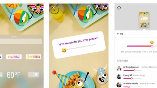 Il nuovo sondaggio di Instagram con le emoji.