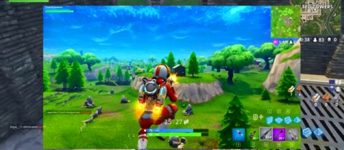 A screenshot of the Jetpack in 'Fortnite.' Image credit - Exility | YouTube