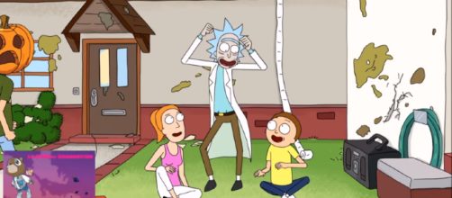 Kanye West is a fan of Rick and Morty as it seems Rick and Morty are of West. [image source: Daniel Sorkin - YouTube]