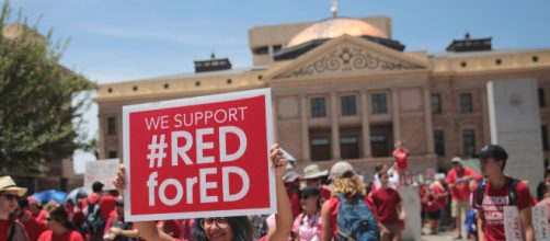 Teachers protesting at the state capitol. - [Image from Gage Skidmore via Flikr]