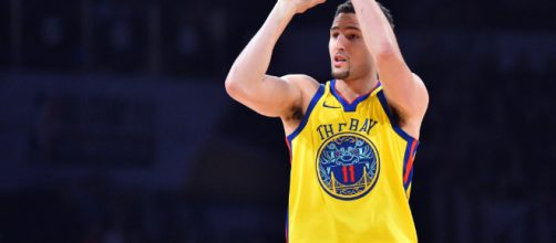 Golden State Warriors' Klay Thompson could receive lesser paycheck to stay in Bay Area. - [image credit: MLG Highlights / YouTube screencap]