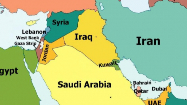 Carte du Proche et du Moyen Orient