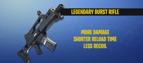 Legendary burst rifle coming to "Fortnite Battle Royale." Image Credit: Own work