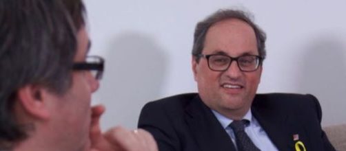 Quim Torra y Carles Puigdemont. Public Domain.