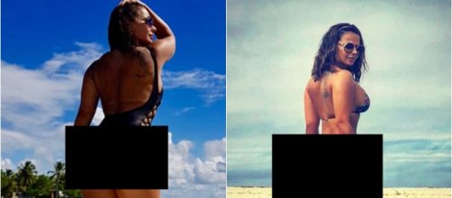 Viviane Ara&uacute;jo de f&eacute;rias na Bahia