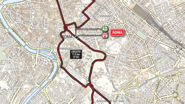 circuito cittadino per la tappa finale della "corsa rosa"