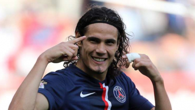 Edinson Cavani, attaccante del Paris Saint-Germain.