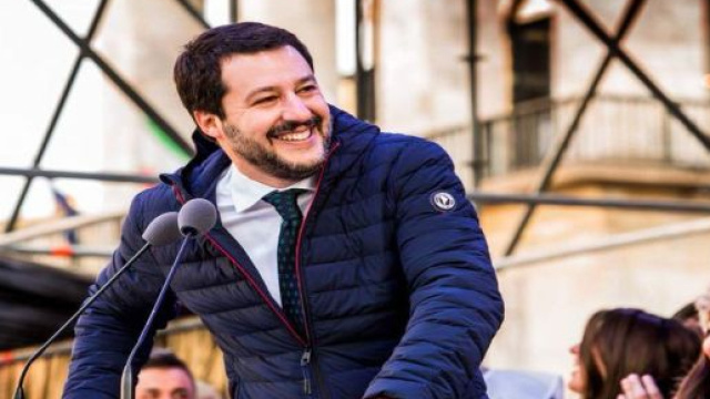 Matteo Salvini capo della Lega Nord il 14 maggio 2018 al Quirinale.