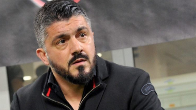 Gennaro Gattuso sulla panchina del Milan