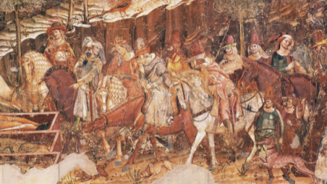 Una sezione del celebre affresco dipinto da Buffalmacco tra il 1339 ed il 1341