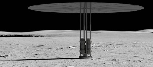 Kilopower unit on the moon [image courtesy NASA]