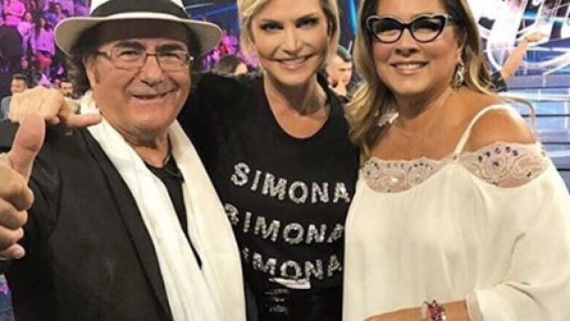 Simona Ventura insieme ad Al Bano e Romina