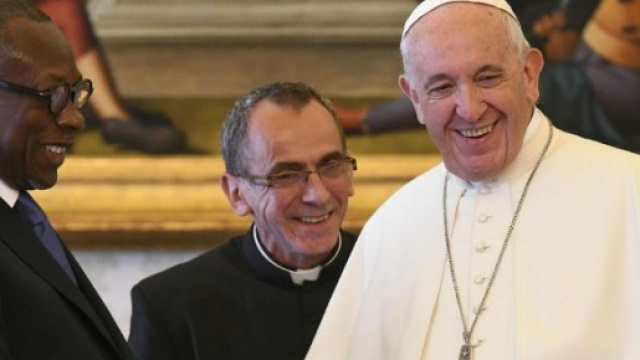 Le pr&eacute;sident du B&eacute;nin Patrice Talon a &eacute;t&eacute; re&ccedil;u au Vatican par le Saint-P&egrave;re vendredi 18 mai. (ANSA)