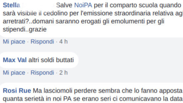 NoiPa, le ultime notizie su arretrati e stipendi di maggio