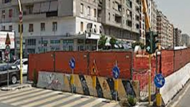 Cantiere stradale a Roma, teatro dell'evento.