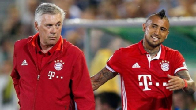 Carlo Ancelotti ed Arturo Vidal al Bayern: un binomio che torner&agrave; di moda a Napoili?