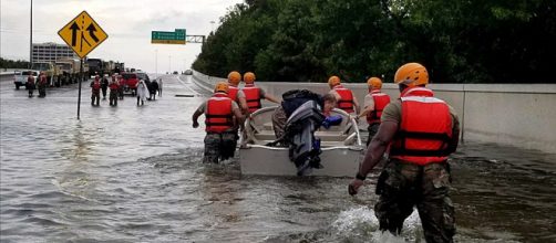 Soldiers with the Texas Army National Guard after Hurricane Harvey flooded Houston (Image credit &ndash; Zachary West, Wikimedia Commons)