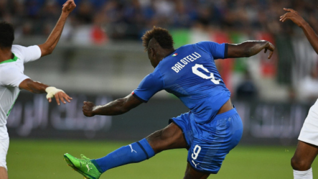 Mario Balotelli &egrave; tornato al gol in azzurro contro l'Arabia