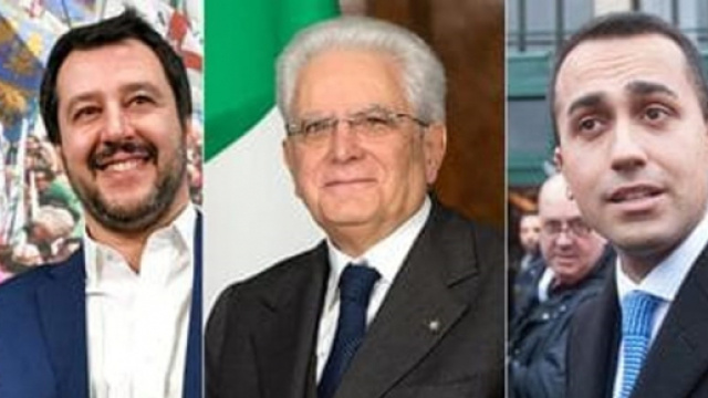 Salvini Mattarella e Di Maio: i protagonisti della crisi politica
