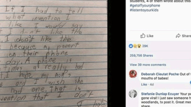 Usa, il tema di un bambino diventa virale