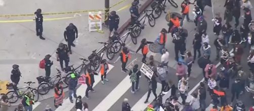 Gun control demonstrations - Image credit CBS News | YouTube