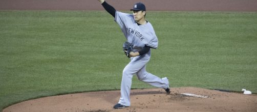 Masahiro Tanaka looked dominant on the mound against the Astros, throwing six innings with zero walks. [Image via Keith Allison/Flickr]