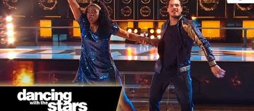 Arike Ogunbowale with partner Gleb Savchenko on "Dancing with the Stars" [Image: Dancing with the Stars/YouTube screenshot]