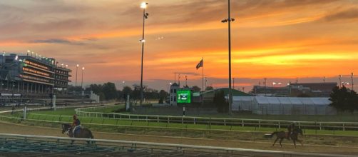 Horses get in their final preps before the big race Saturday. [Image via Twitter]