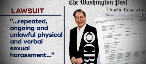 3 women have filed lawsuits against CBS and Charlie Rose. [image source: CBS Evening News - YouTube]
