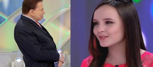 Silvio Santos, Larissa Manoela e Sophia Valverde (Foto: Divulga&ccedil;&atilde;o)